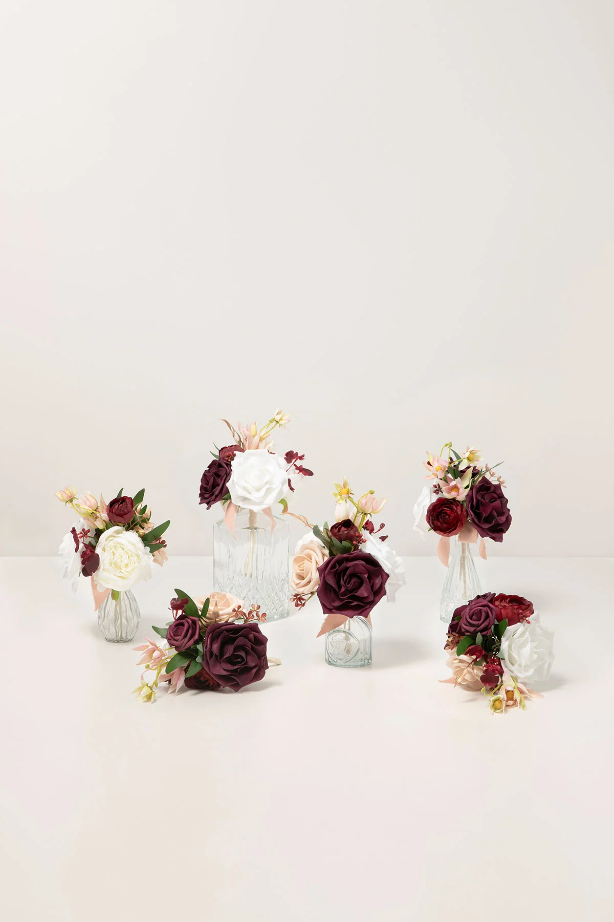 Mini Ready-to-Use Flower Centerpiece Set in Romantic Marsala | Clearance - Image 2