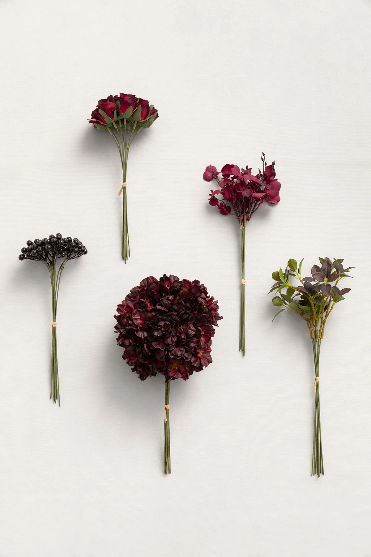 Mixed Filler Combo in Black Baccara & Burgundy