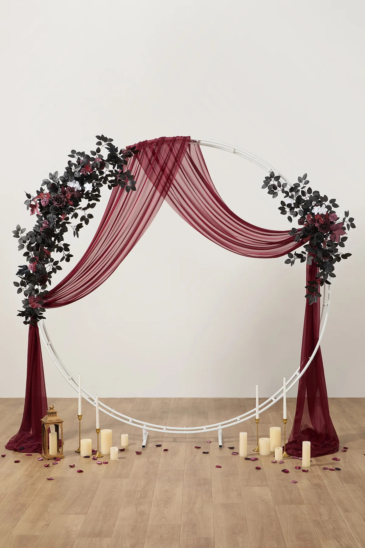 Modular Garlands Arch Decor in Black & Burgundy | Clearance - Image 2