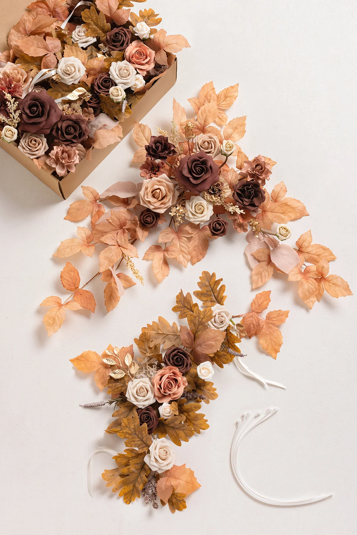 Modular Garlands Arch Decor in Walnut Brown & Sand Beige | Clearance - Image 5