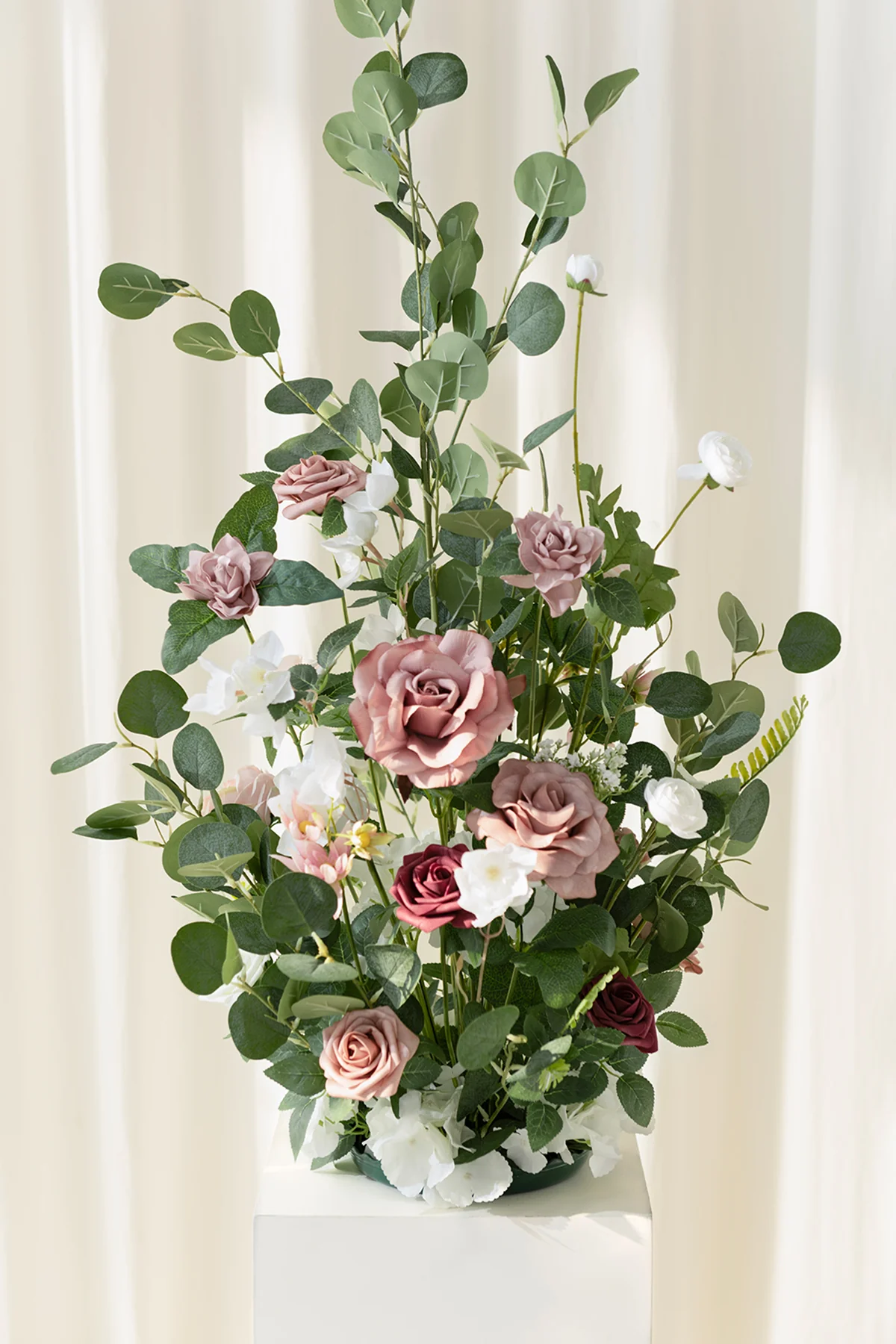 Altar Decor Free-Standing Flowers in Dusty Rose & Cream - Image 3