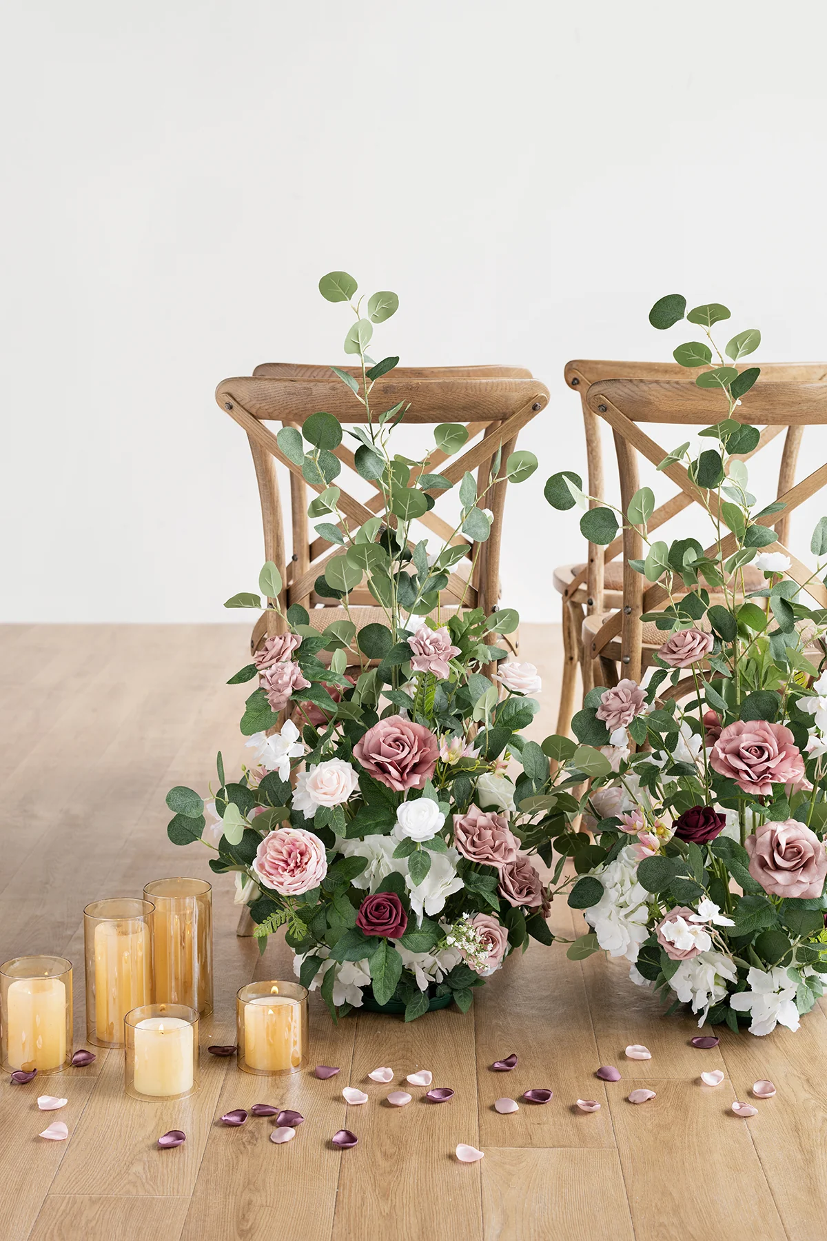 Altar Decor Free-Standing Flowers in Dusty Rose & Cream - Image 4