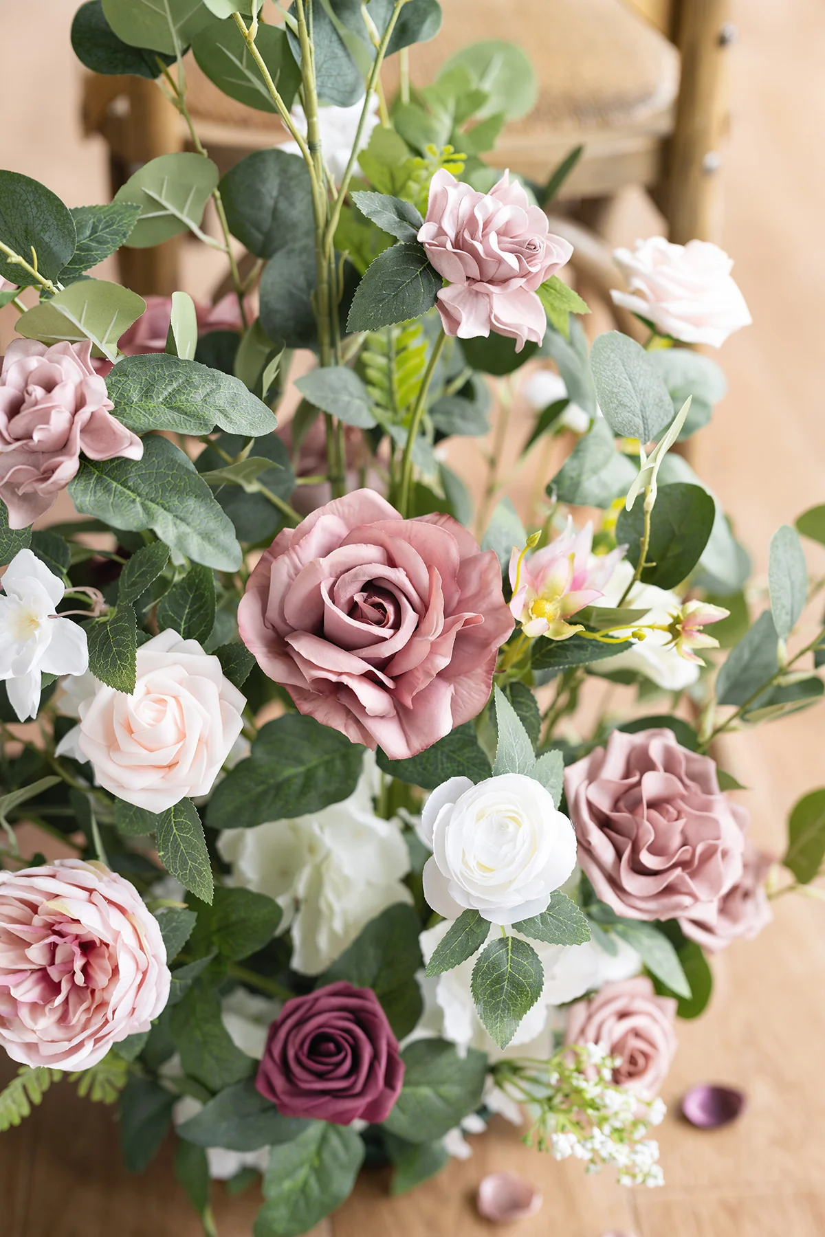 Altar Decor Free-Standing Flowers in Dusty Rose & Cream - Image 5