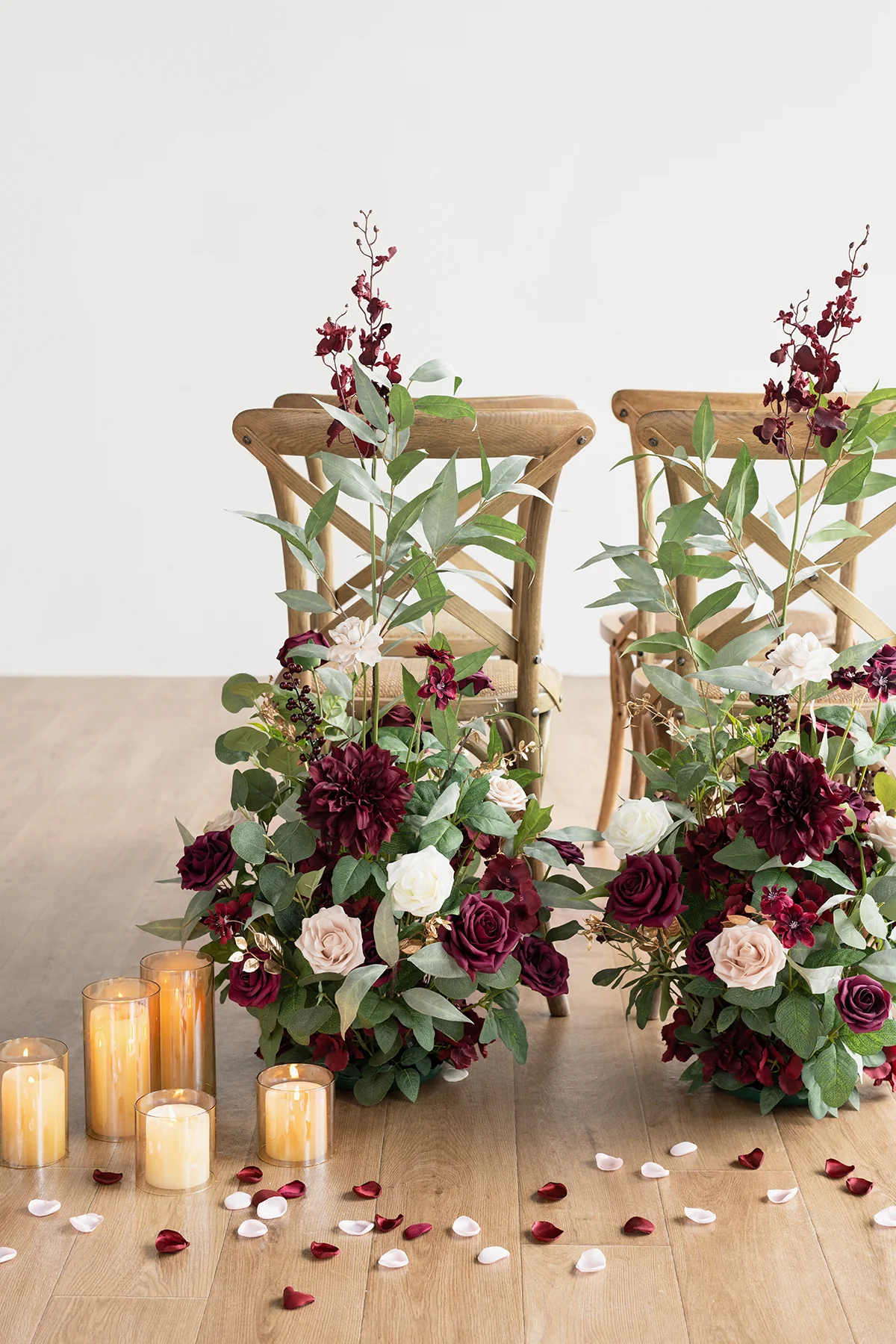 Altar Decor Free-Standing Flowers in Romantic Marsala - Image 4