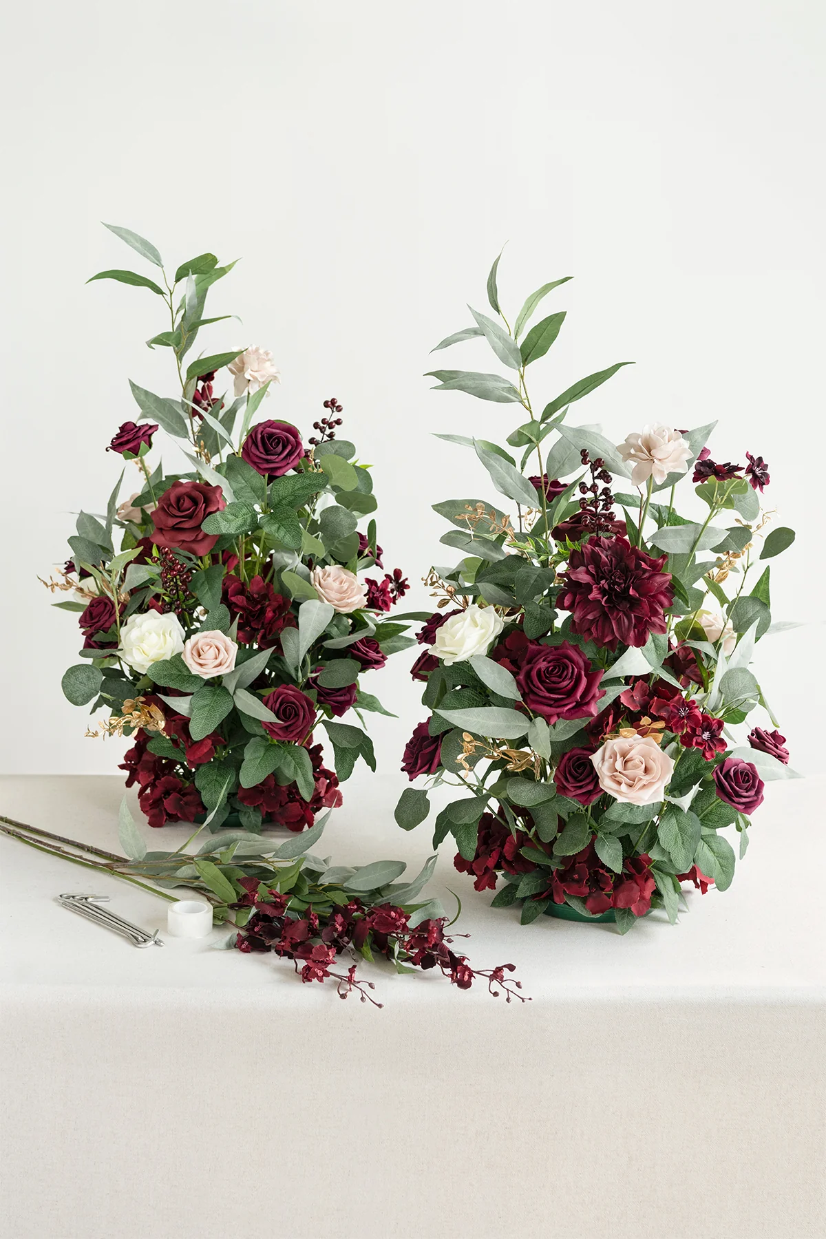Altar Decor Free-Standing Flowers in Romantic Marsala - Image 7