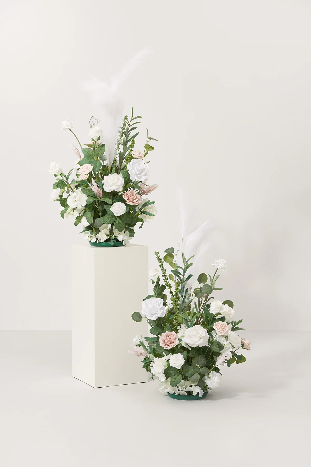 Altar Decor Free-Standing Flowers in White & Sage | Clearance