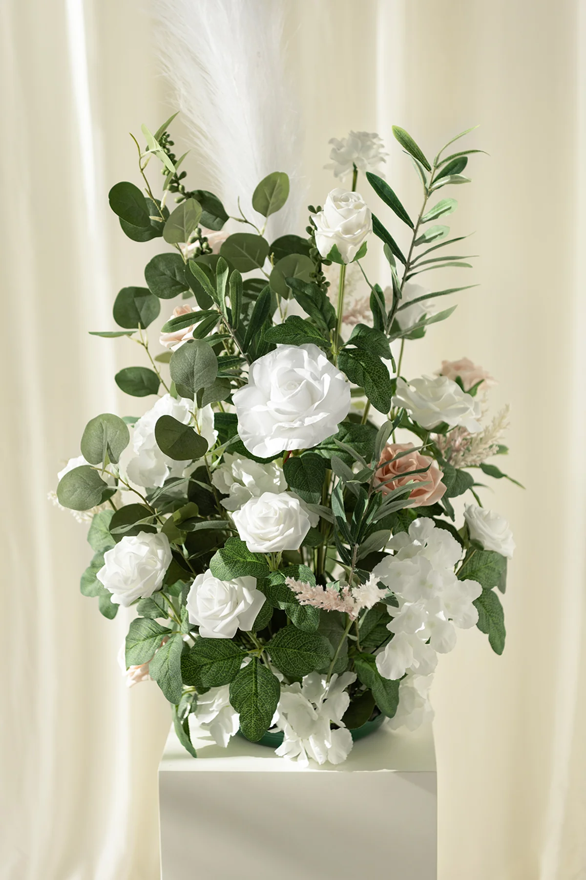 Altar Decor Free-Standing Flowers in White & Sage | Clearance - Image 3