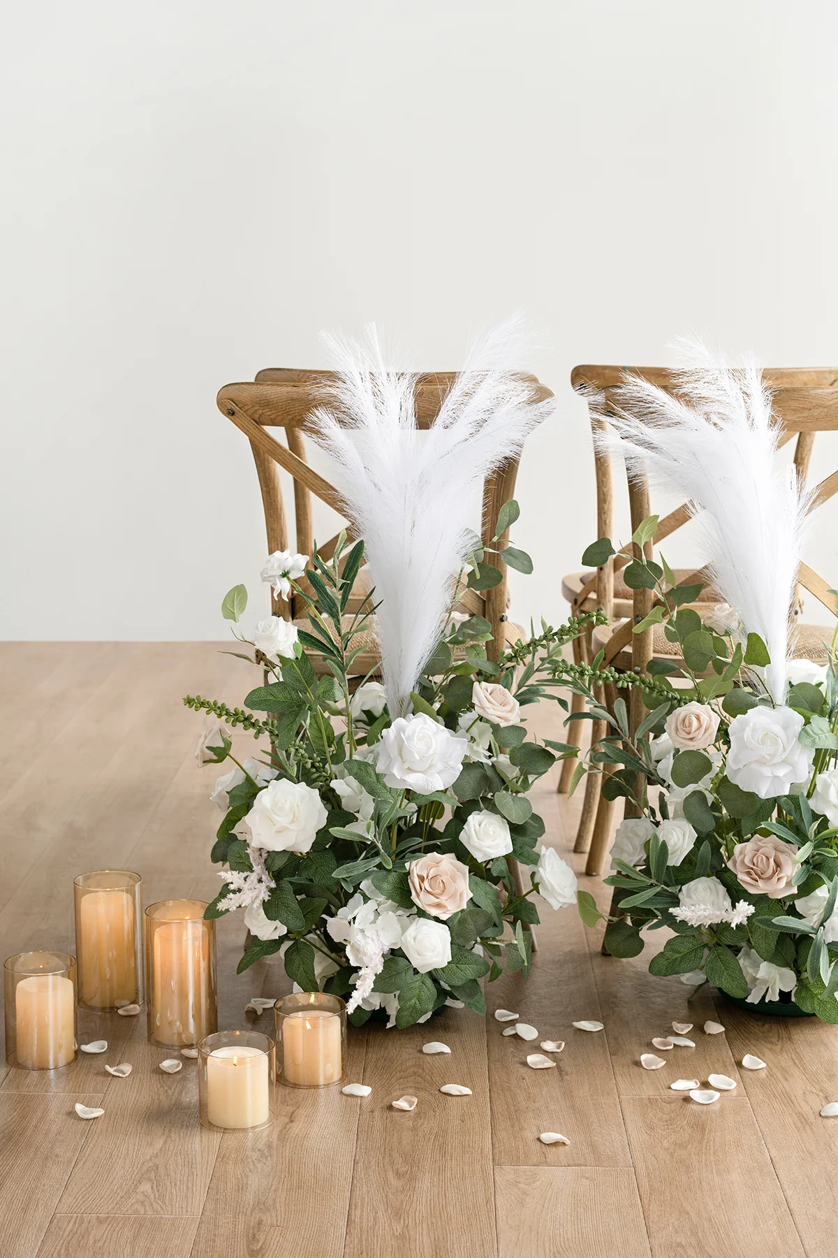 Altar Decor Free-Standing Flowers in White & Sage | Clearance - Image 4