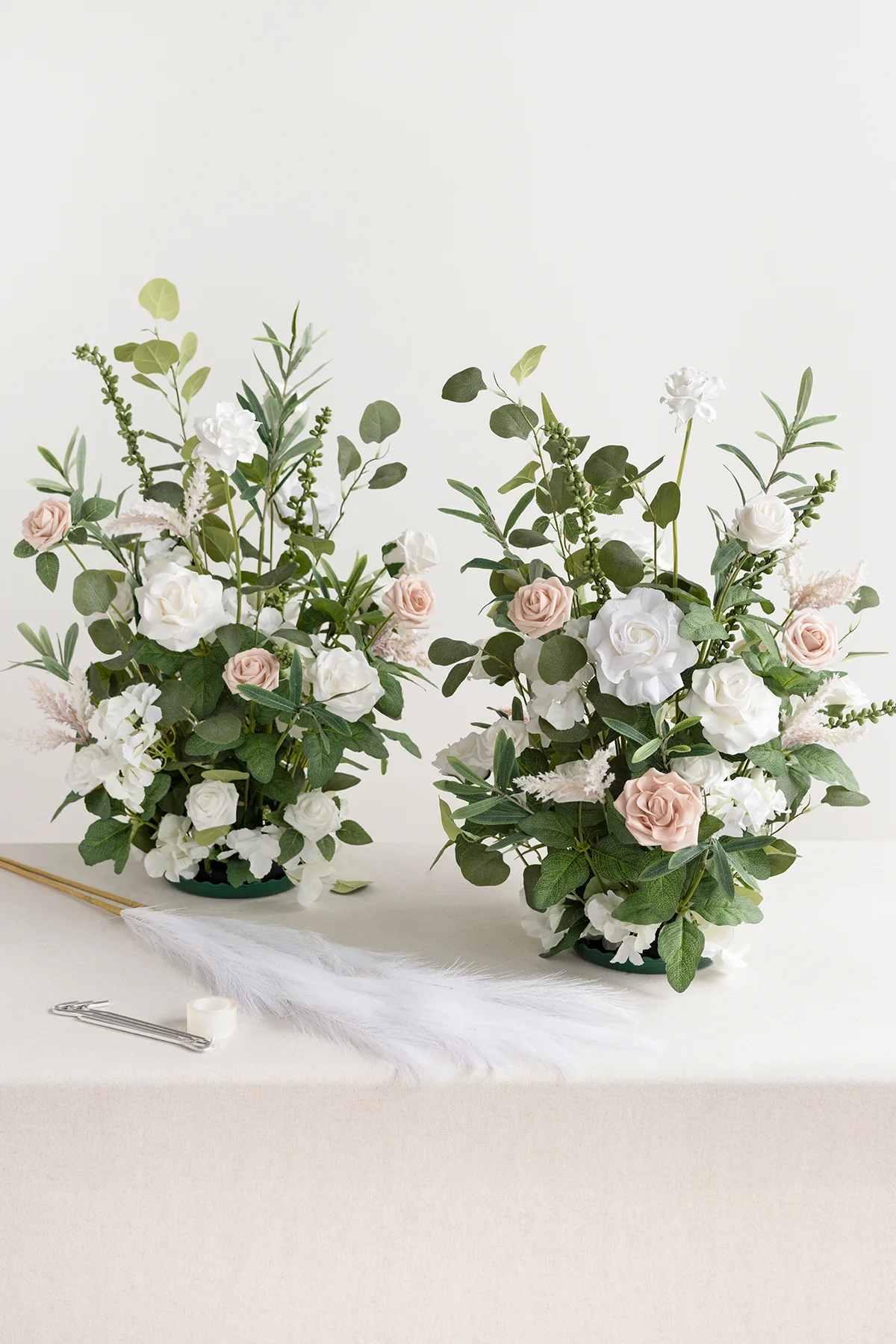 Altar Decor Free-Standing Flowers in White & Sage | Clearance - Image 7