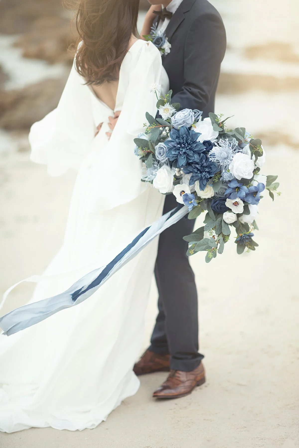 Dusty Blue Wedding Flowers & Greenery - Image 4