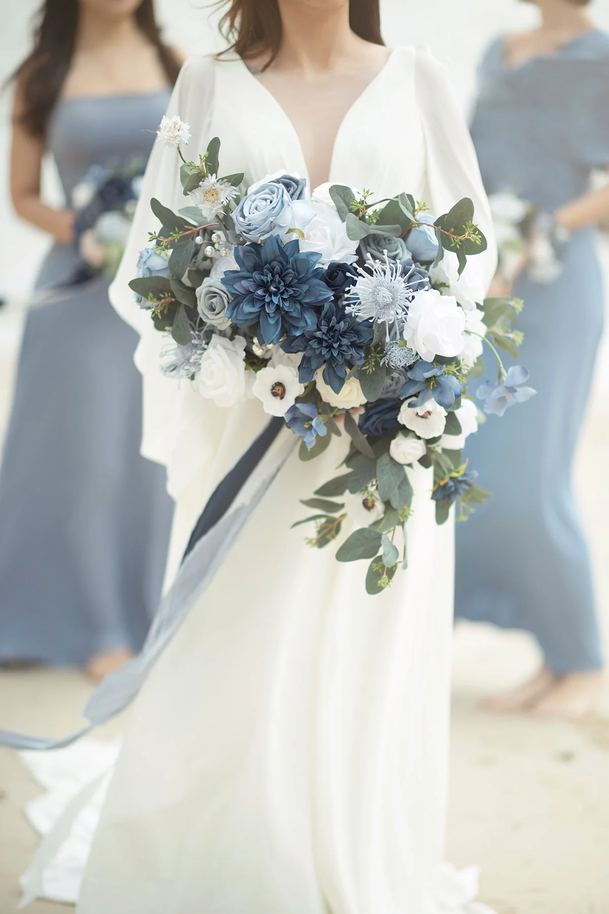 Dusty Blue Wedding Flowers & Greenery - Image 5