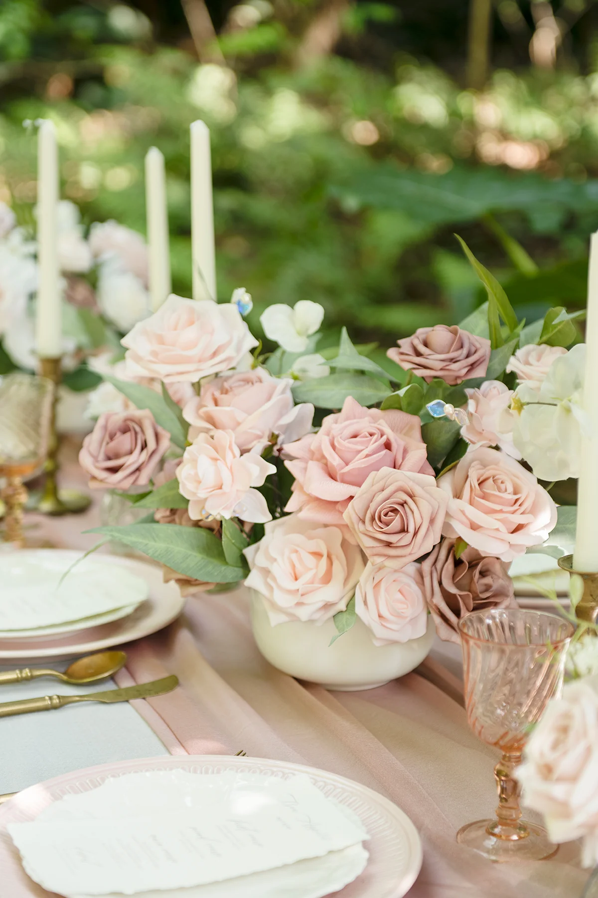 Dusty Rose Wedding Flowers & Greenery - Image 34