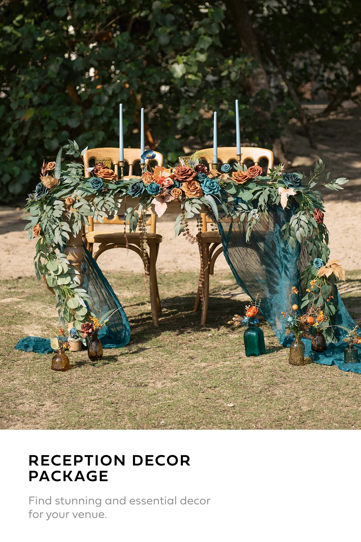 Wedding Flower Packages in Dark Teal & Burnt Orange - Image 18