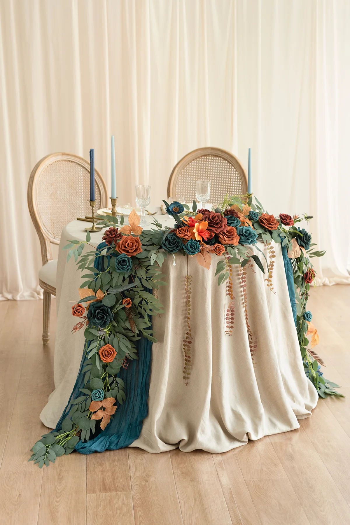Wedding Flower Packages in Dark Teal & Burnt Orange - Image 19