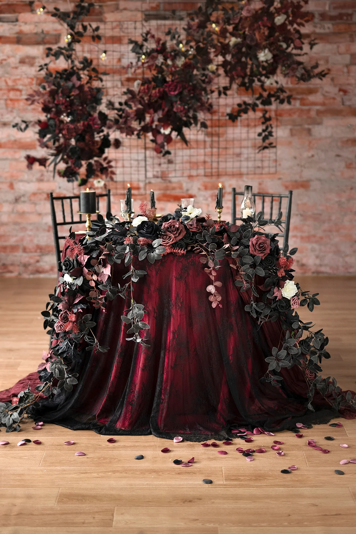 Wedding Flower Packages in Moody Burgundy & Black - Image 9