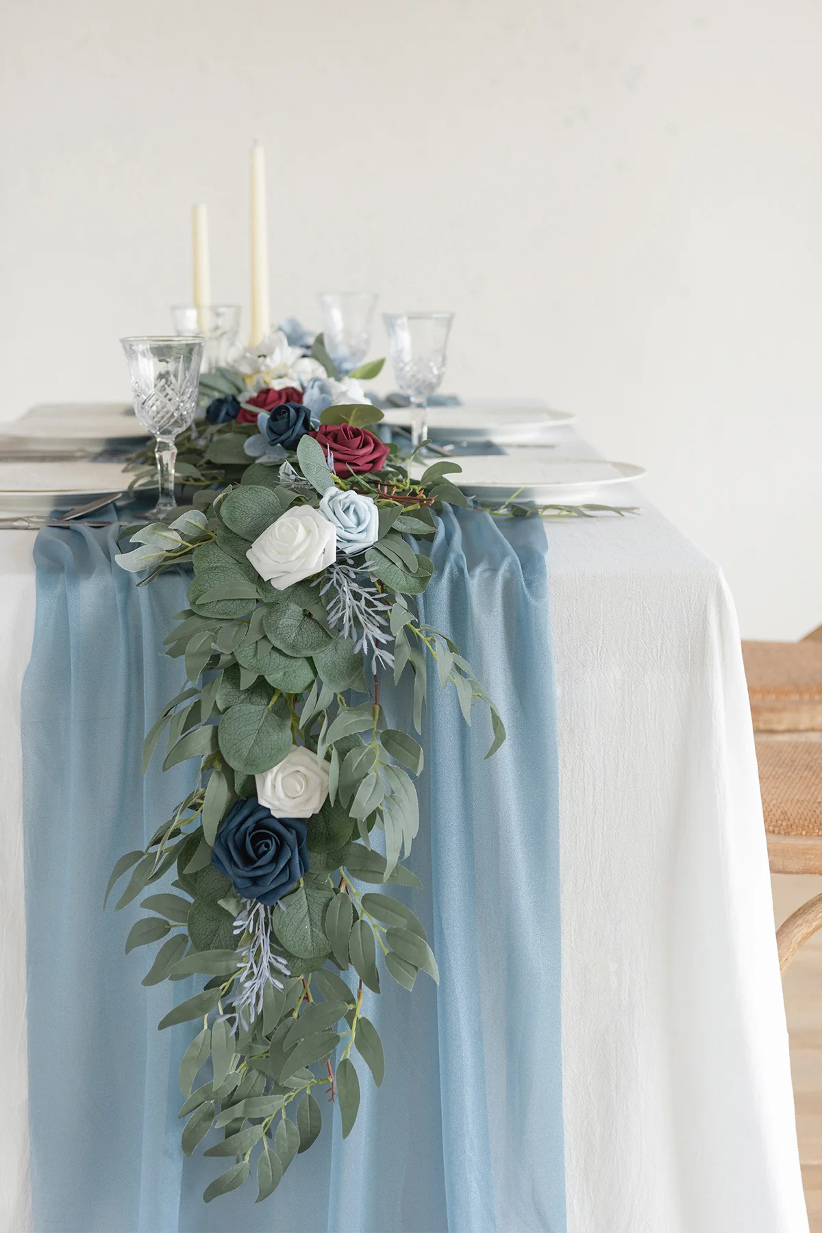 Romantic Sheer Table Runner 29"w x 14ft - Something Blue | Clearance - Image 3