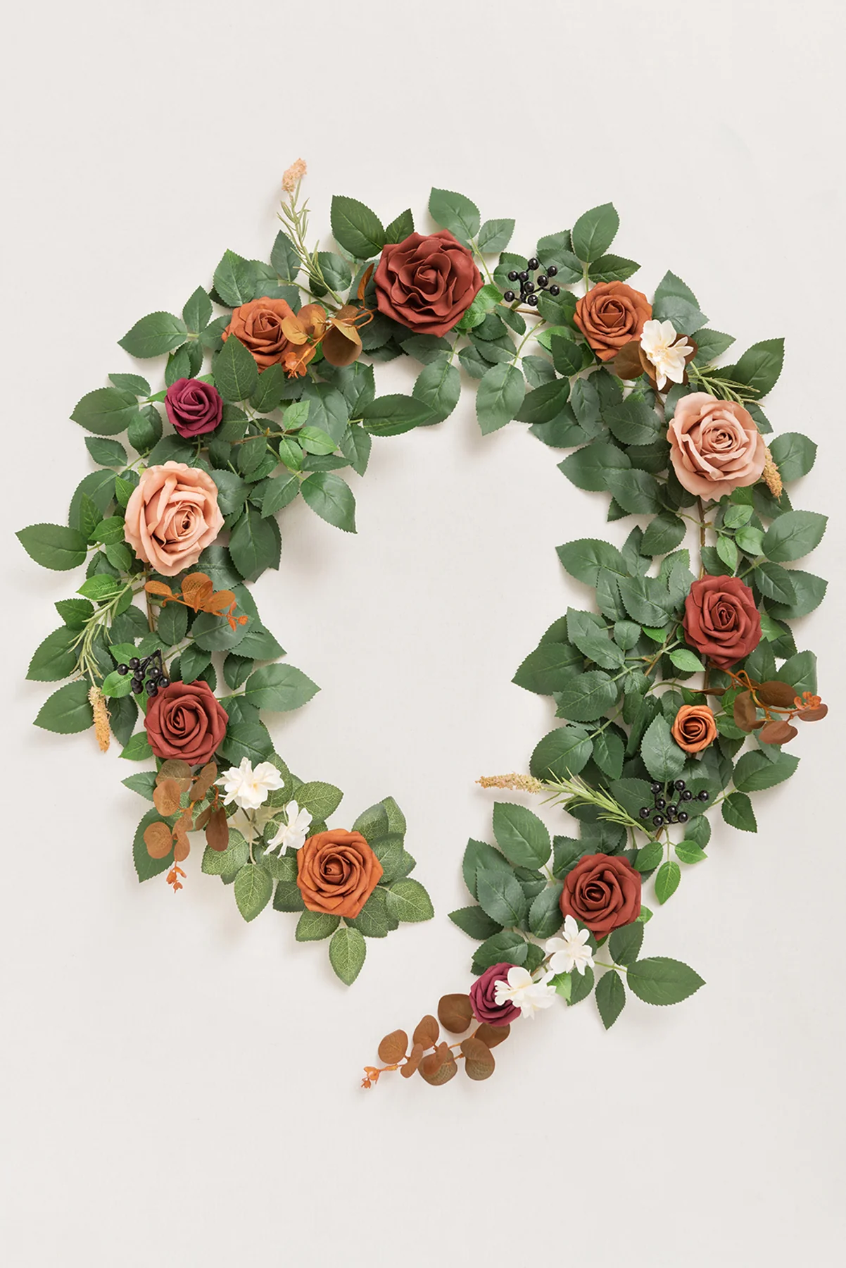 5ft Flower Garland in Sunset Terracotta - Image 4