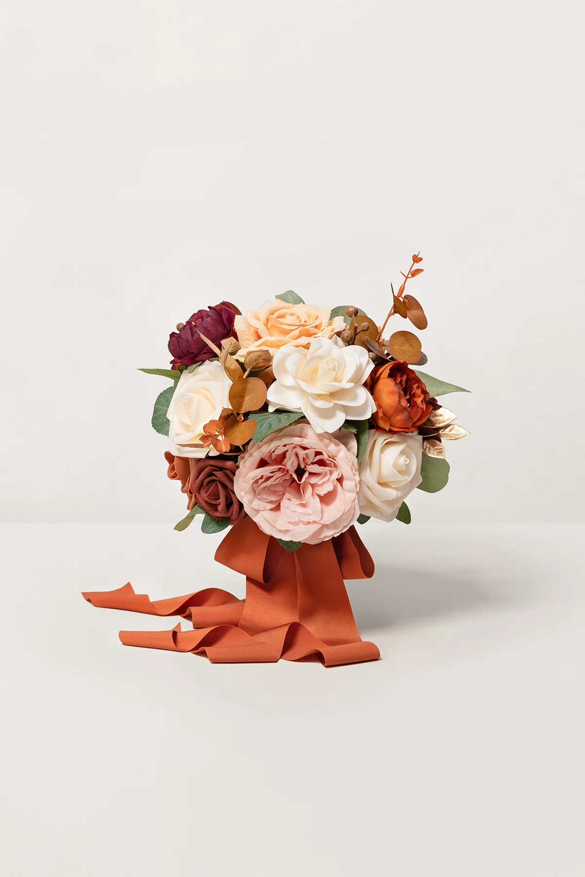 Round Bridesmaid Bouquet in Sunset Terracotta (Set of 1)