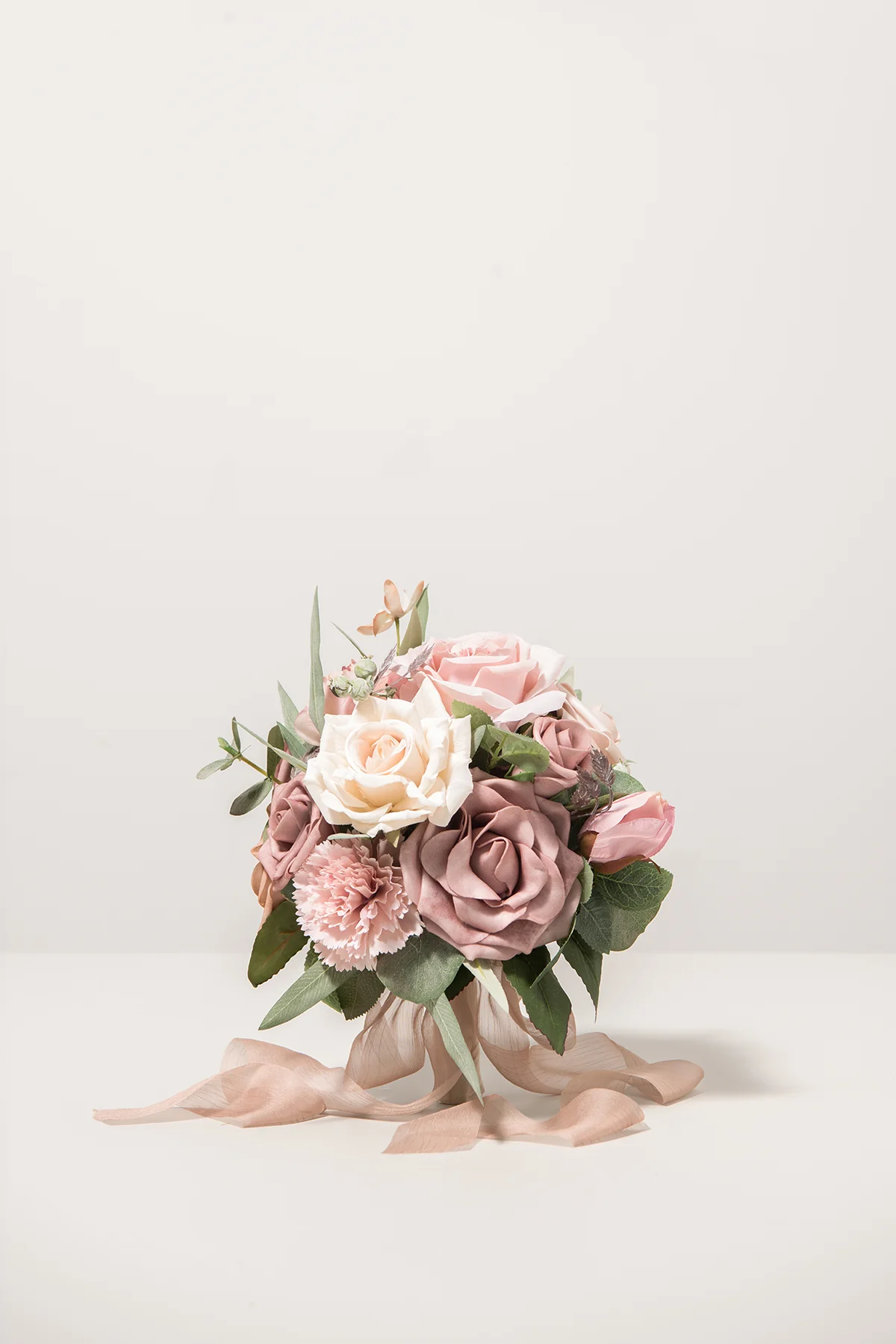 Round Bridesmaid Bouquets in Dusty Rose & Cream | Clearance