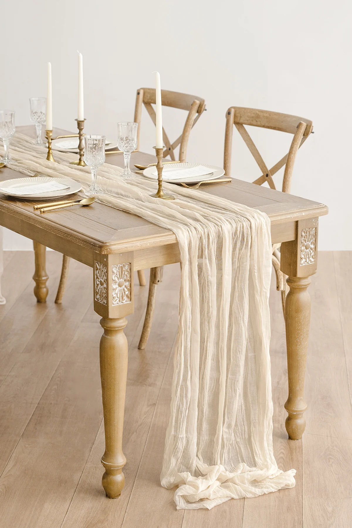Rustic Gauze Cheesecloth Table Runner 35" w x 10ft/14ft - Image 13