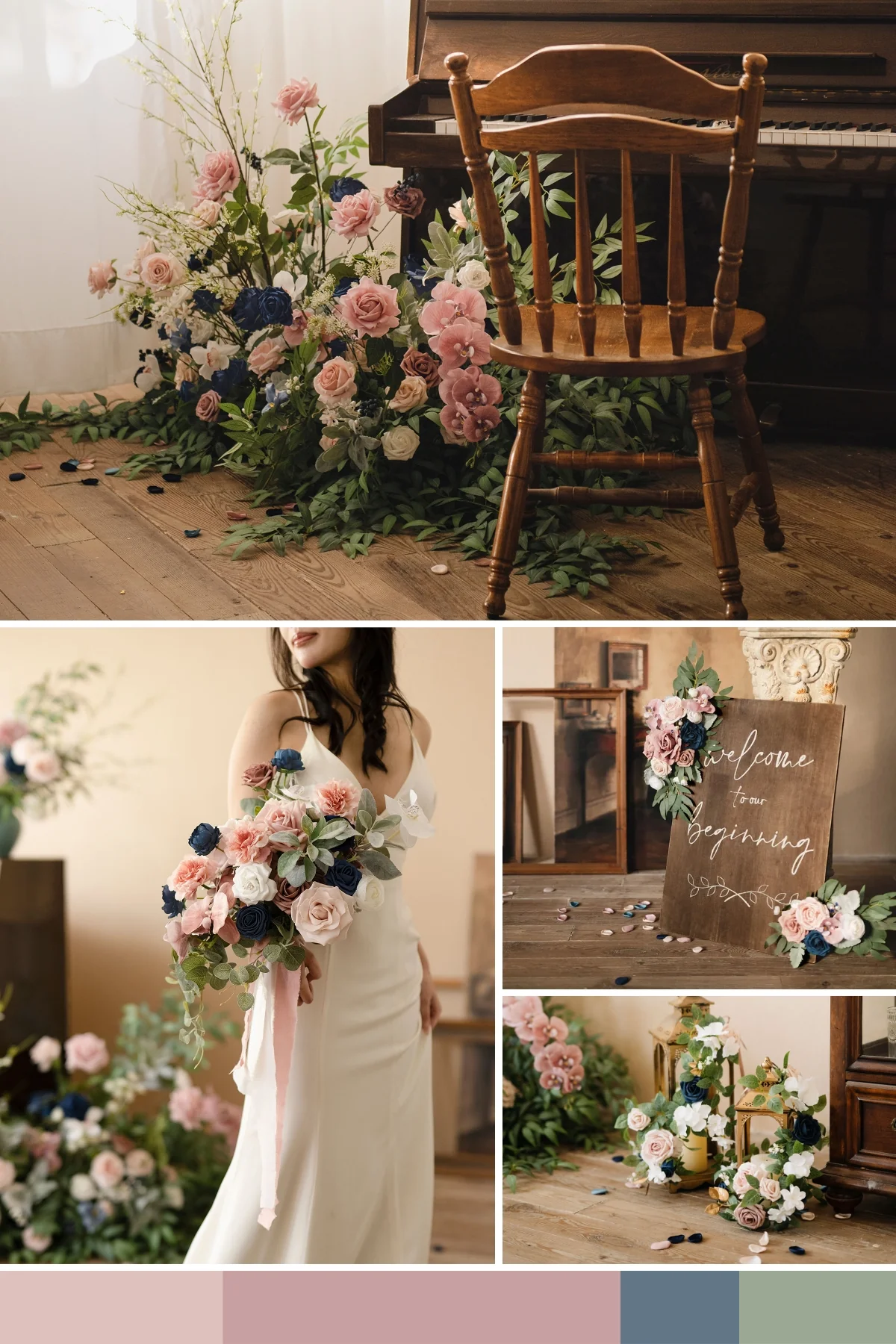 Sample Box in Dusty Rose & Navy | Clearance - Image 4
