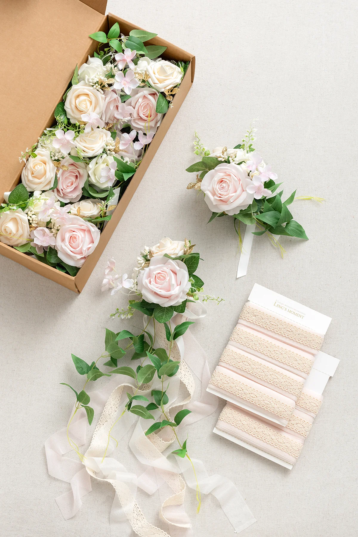 Wedding Aisle Decoration Pew Flowers in Blush - Image 5
