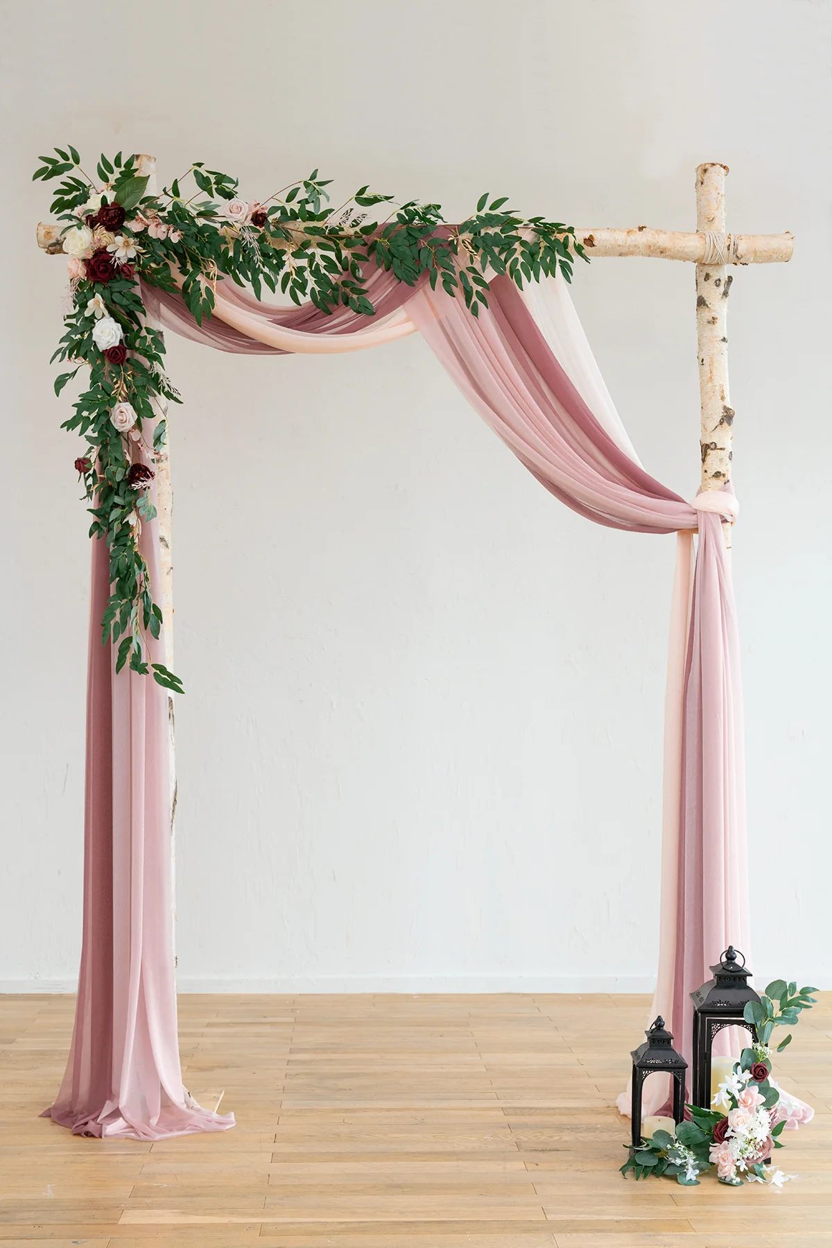 Sheer Wedding Arch Draping 30" w x 20ft - Ombre Colors - Image 14