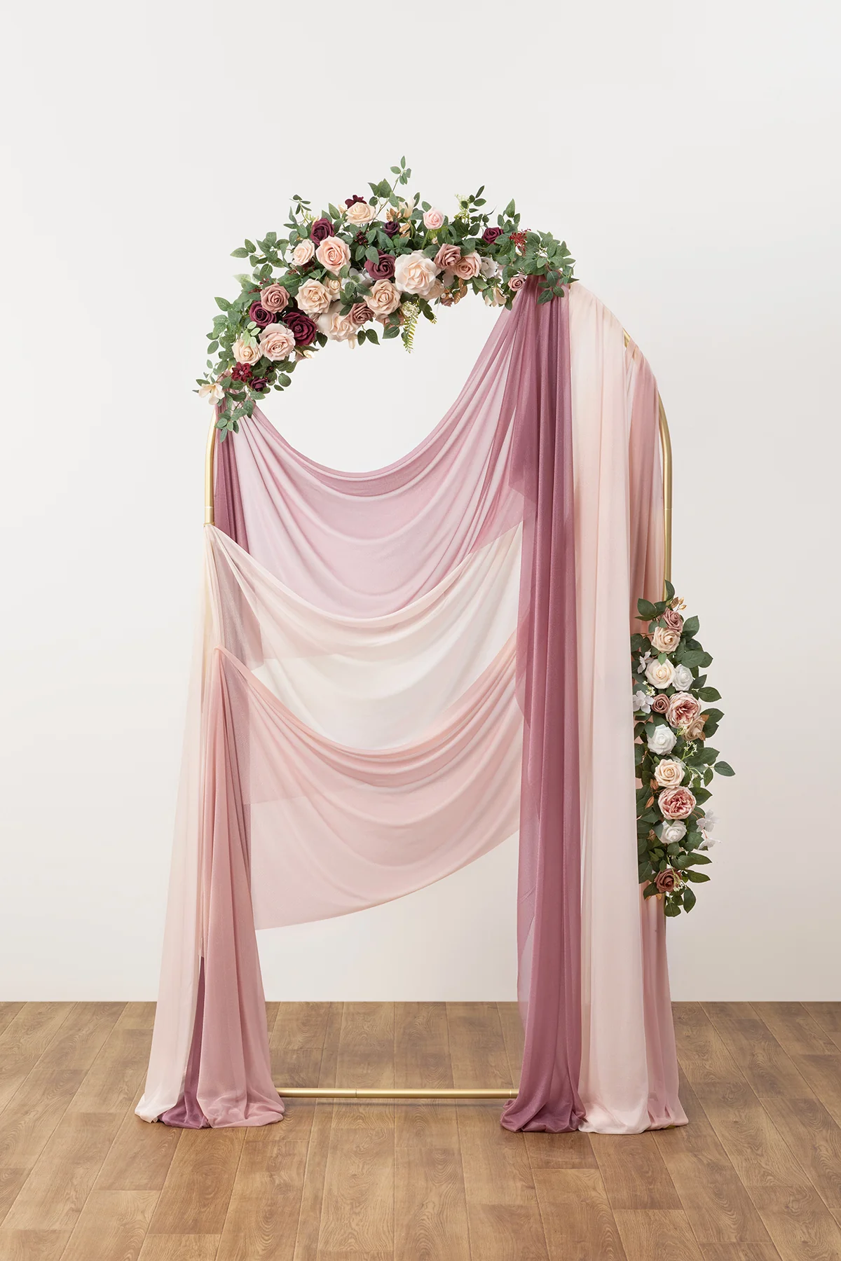 Sheer Wedding Arch Draping 30"w x 6.5 Yards - Cinnamon Rose - Image 3