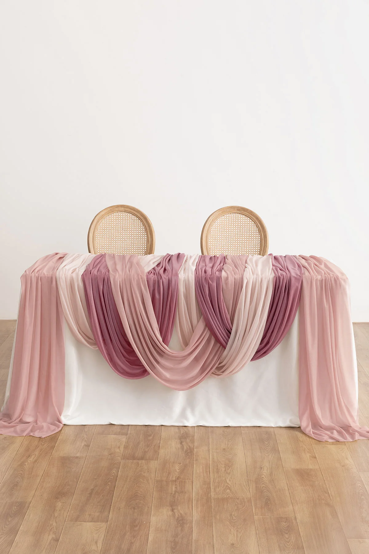 Sheer Wedding Arch Draping 30"w x 6.5 Yards - Cinnamon Rose - Image 4