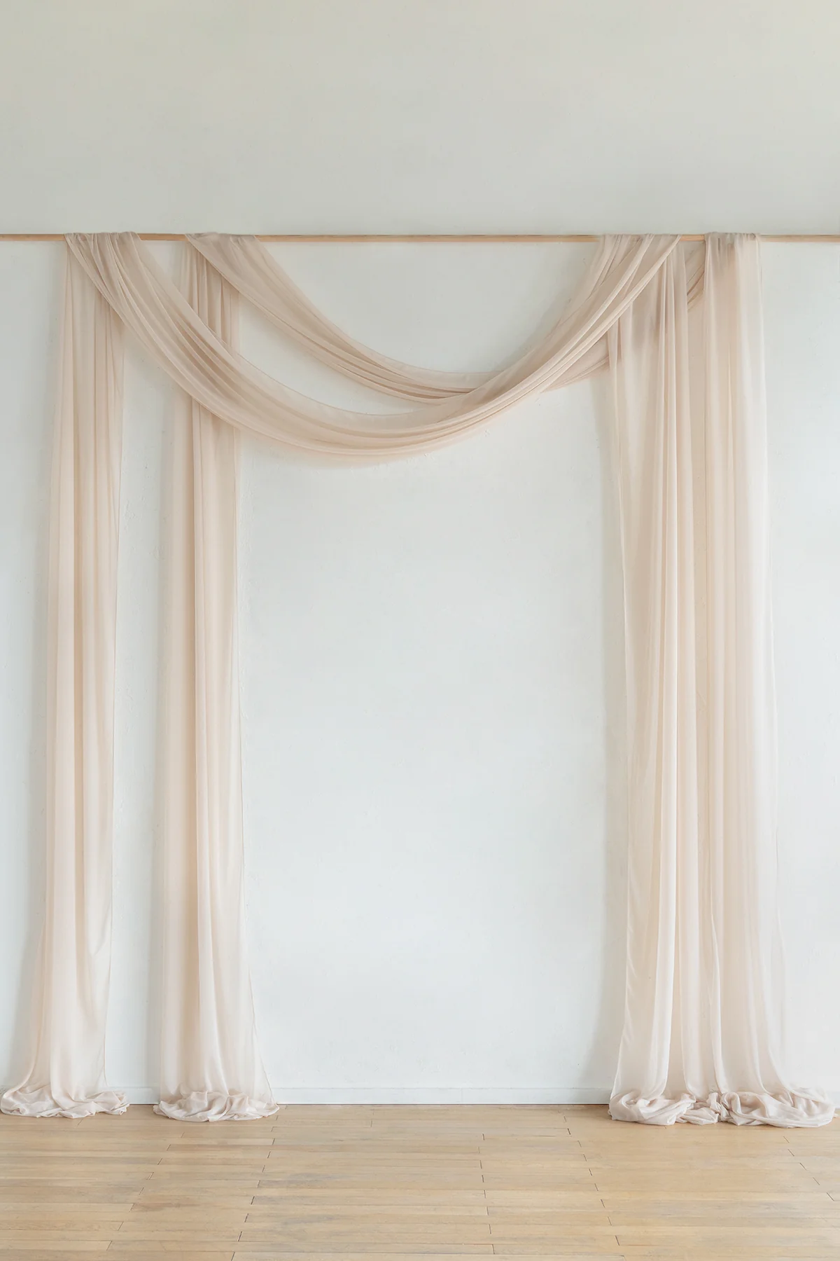 Wedding Arch Drapes in White & Beige - Image 2