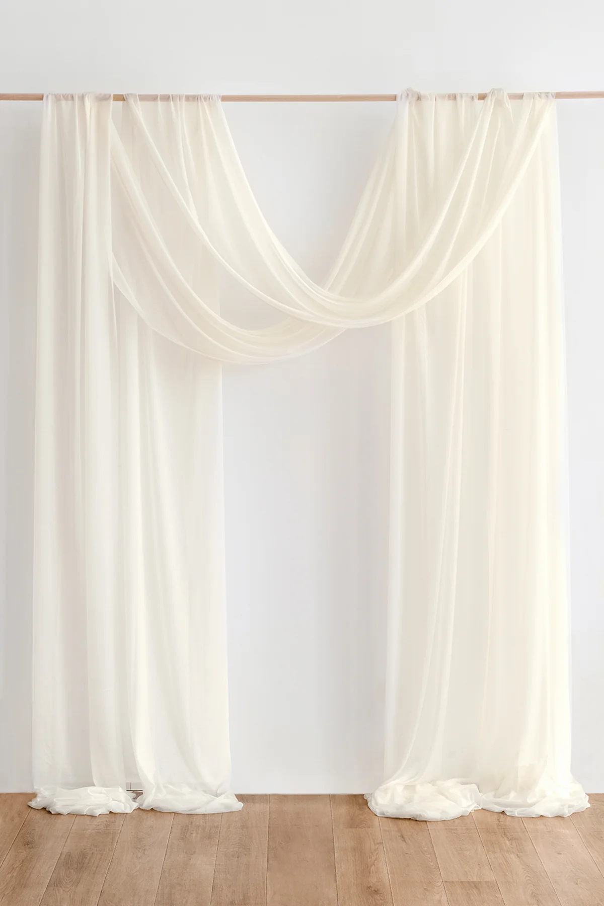 Wedding Arch Drapes in White & Beige - Image 21