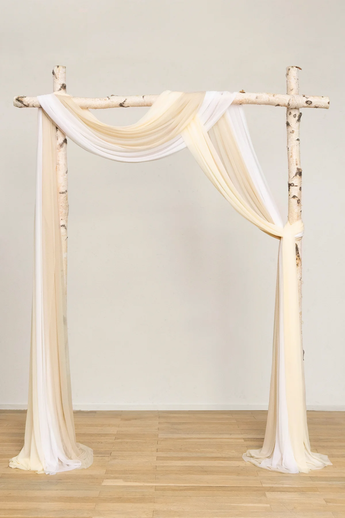 Wedding Arch Drapes in White & Beige - Image 5