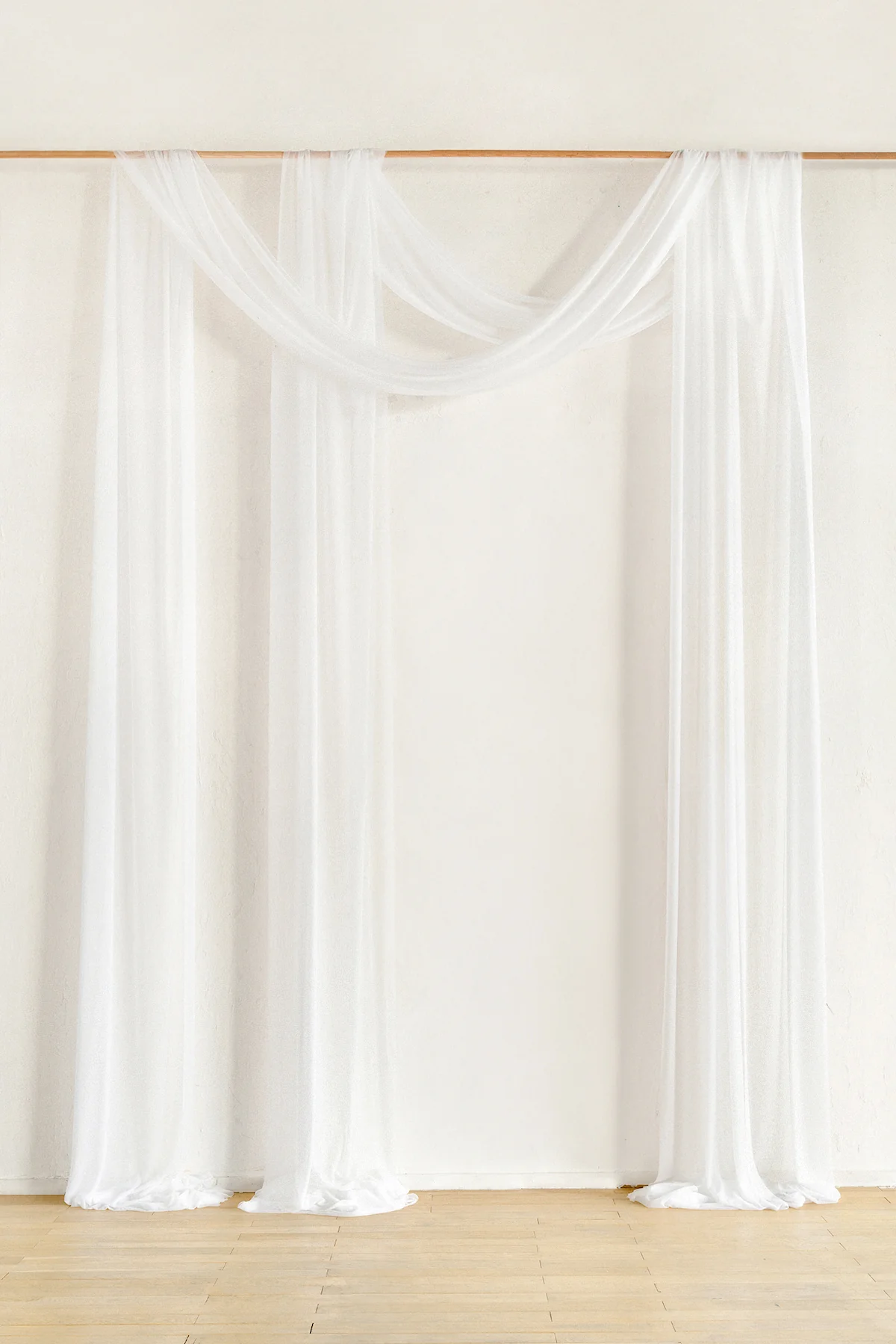 Wedding Arch Drapes in White & Sage - Image 7