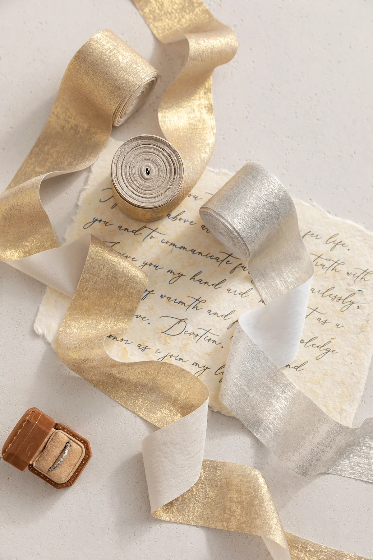 Shiny & Matte Chiffon Ribbons 1.5" w x 6 Yards (Set of 3) | Clearance - Image 2