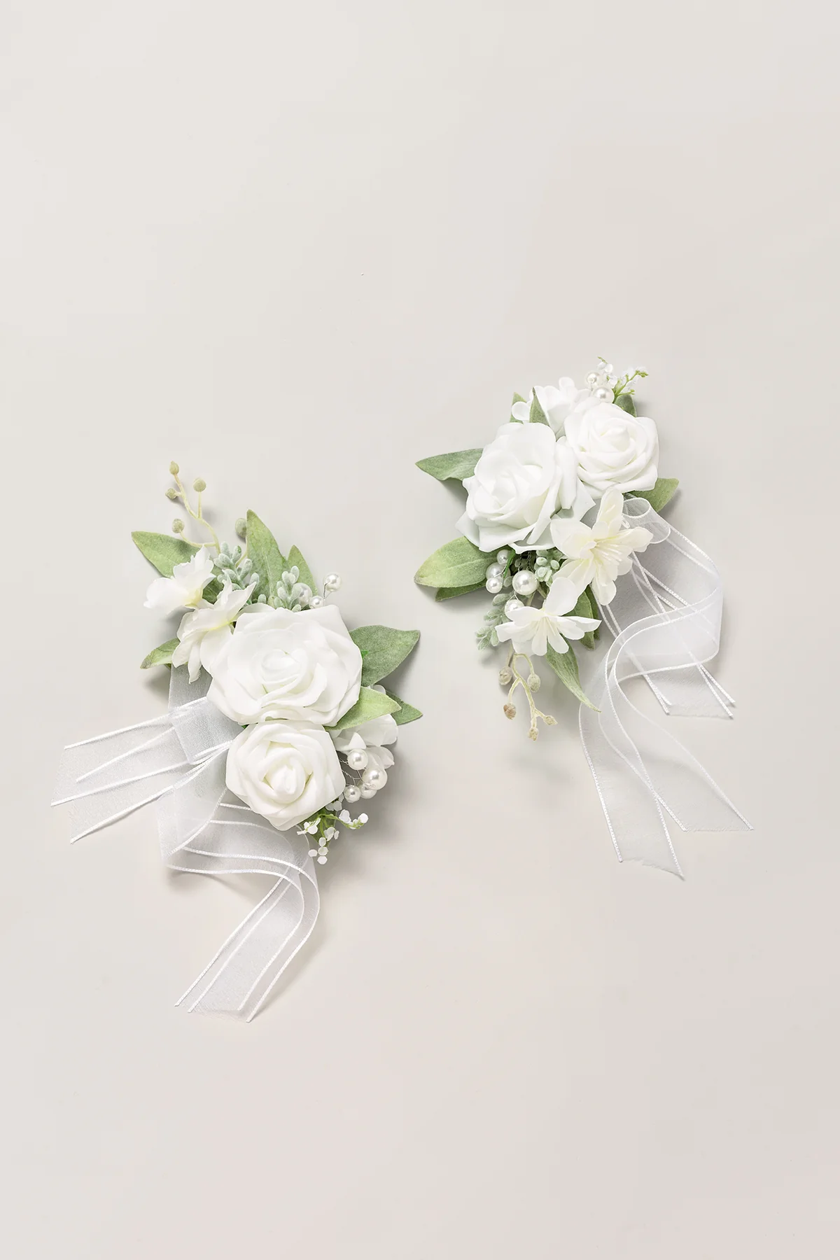 Shoulder Corsages in White | Clearance