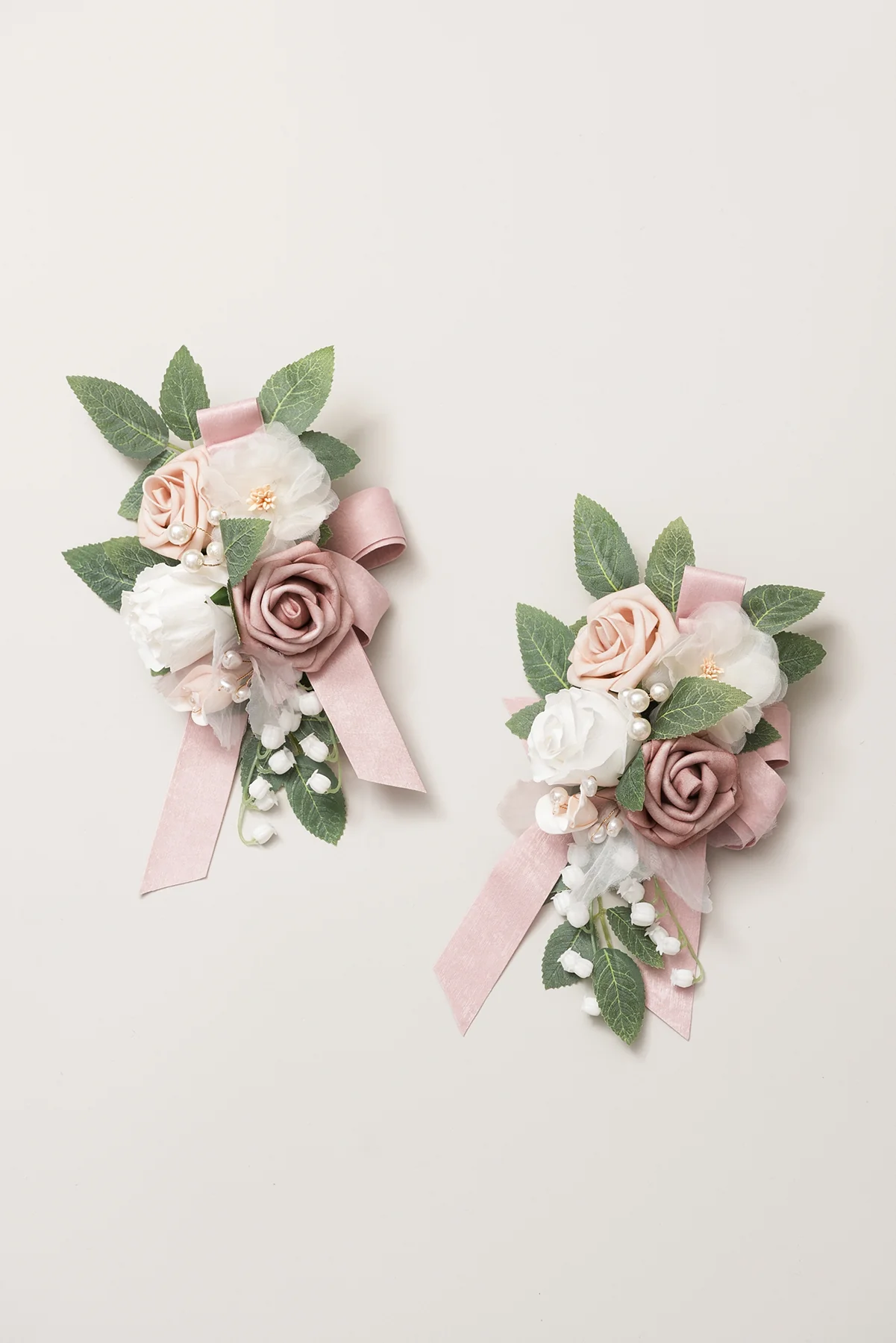 Shoulder Corsages in Dusty Rose & Cream | Clearance