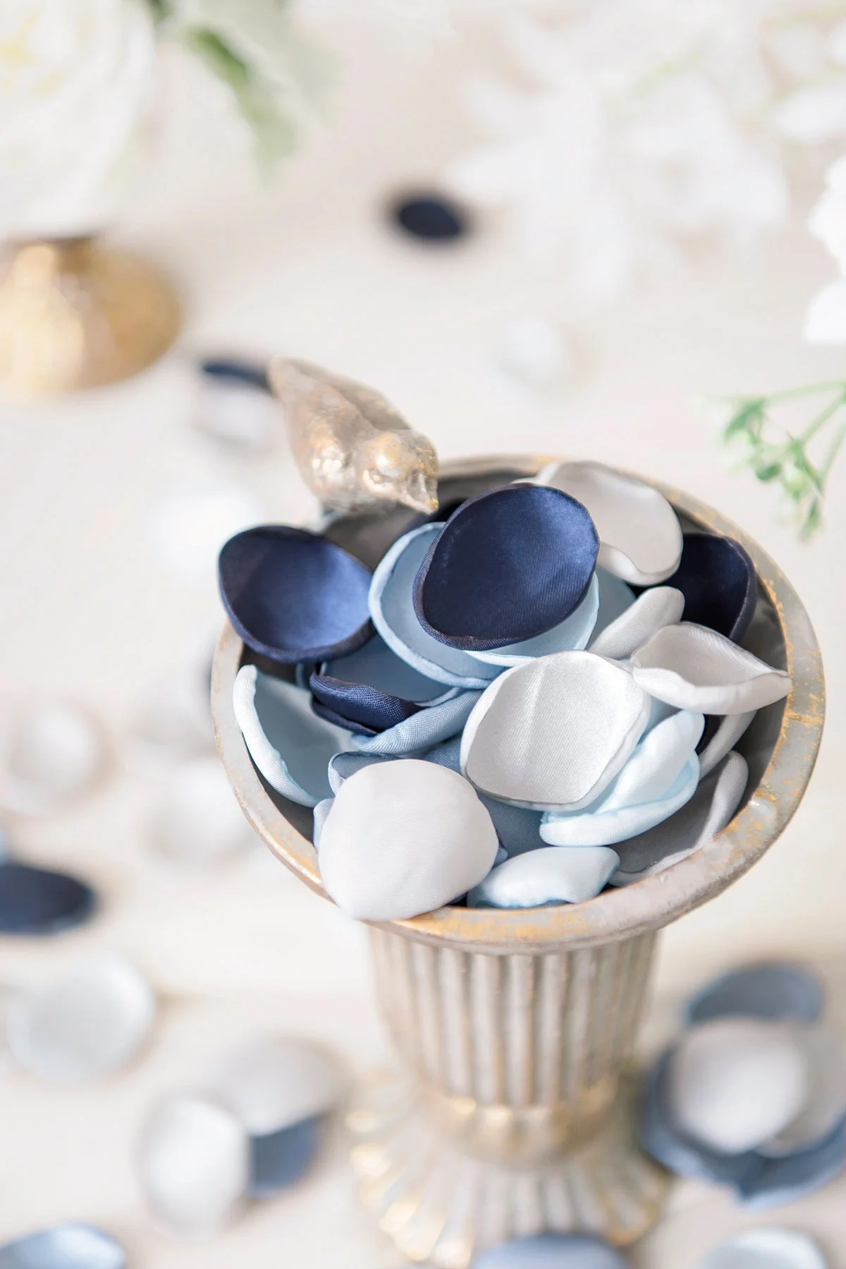 Silk Rose Petals in Blue Shades - Image 5