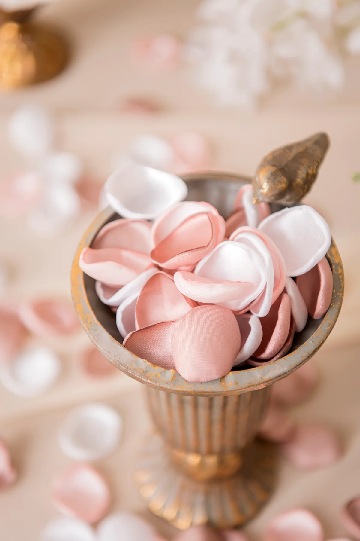 Silk Rose Petals in Nude Pink