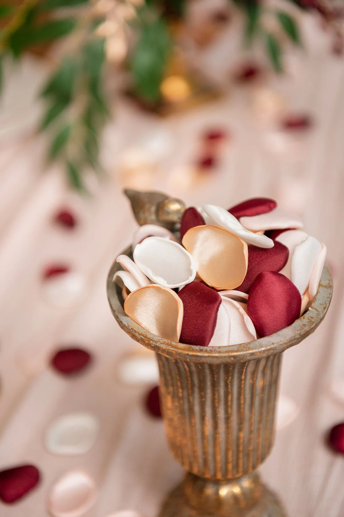 Silk Rose Petals in Burgundy and Dusty Rose - Image 8