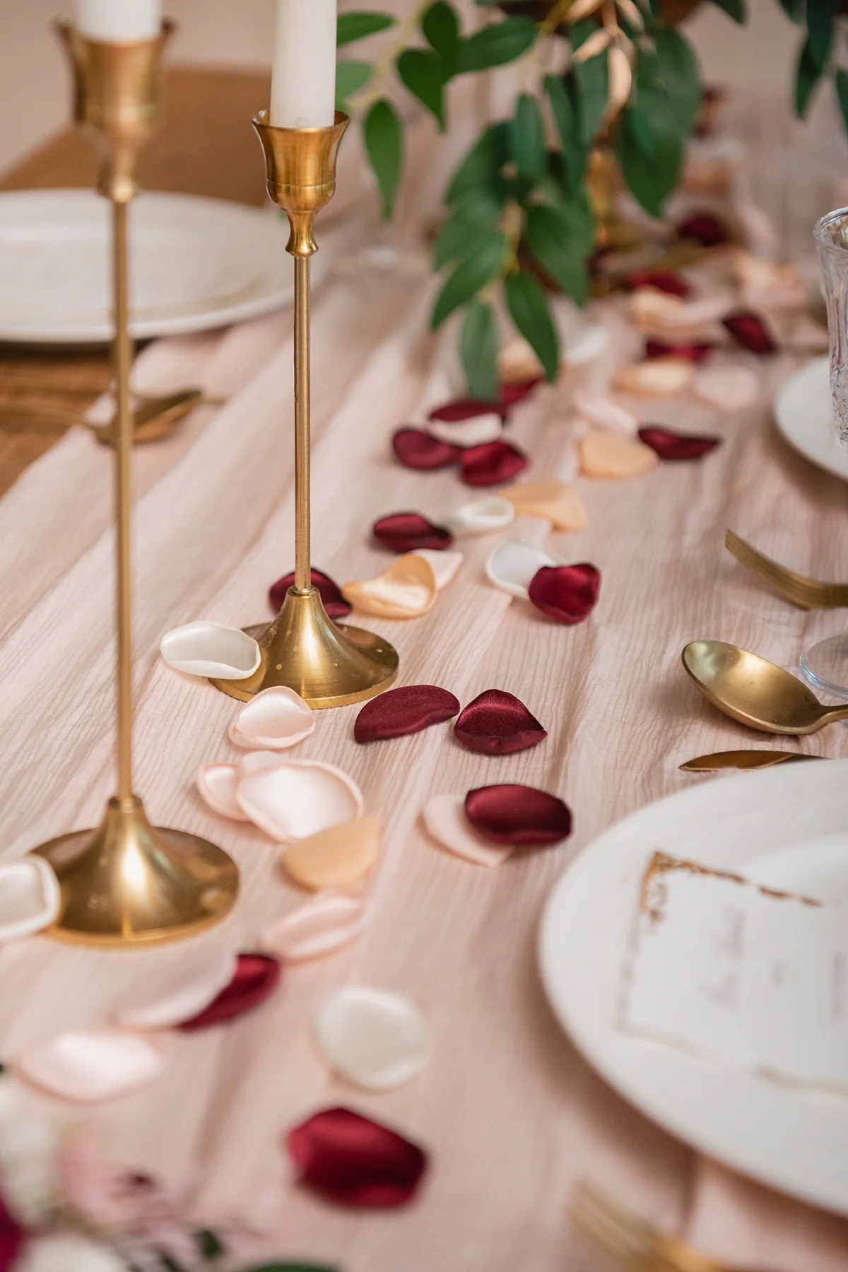 Silk Rose Petals in Burgundy and Dusty Rose - Image 9