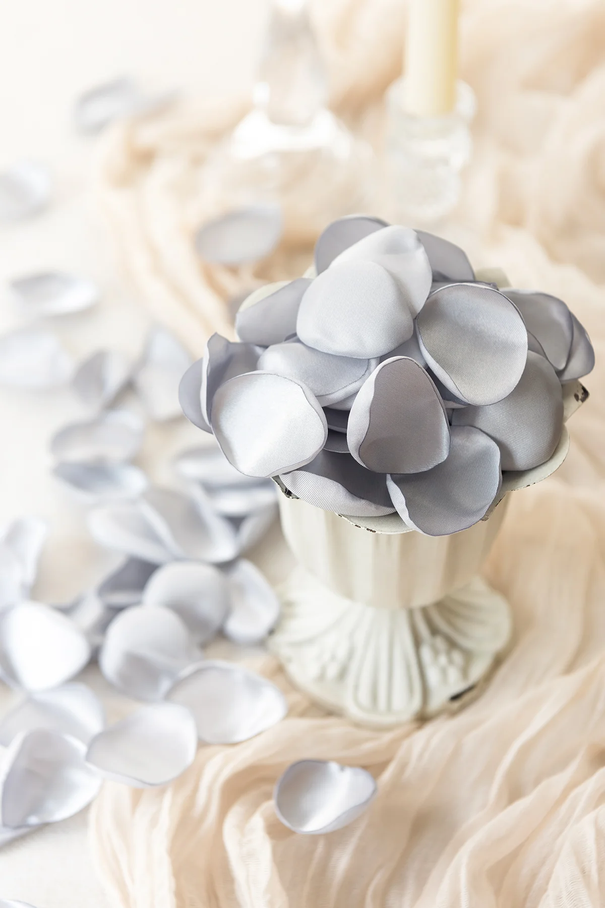 Silk Rose Petals in Dusky Rose & Silver - Image 13