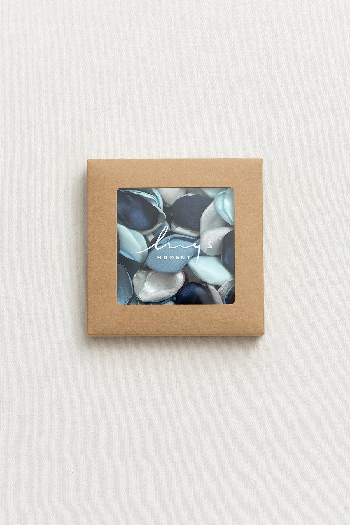 Silk Rose Petals in Russet Orange & Denim Blue - Image 12