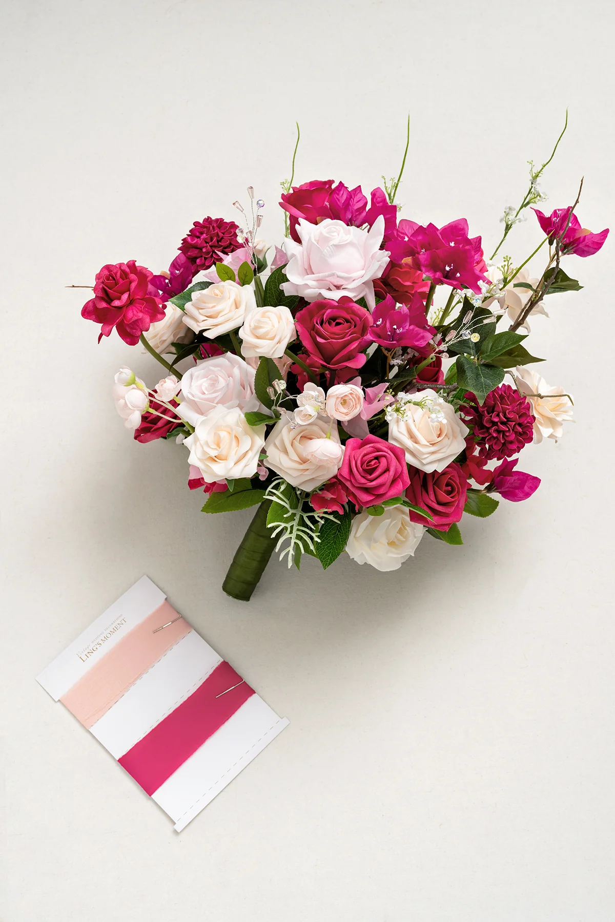 Small Free-Form Bridal Bouquet in Blush & Pink | Clearance - Image 7