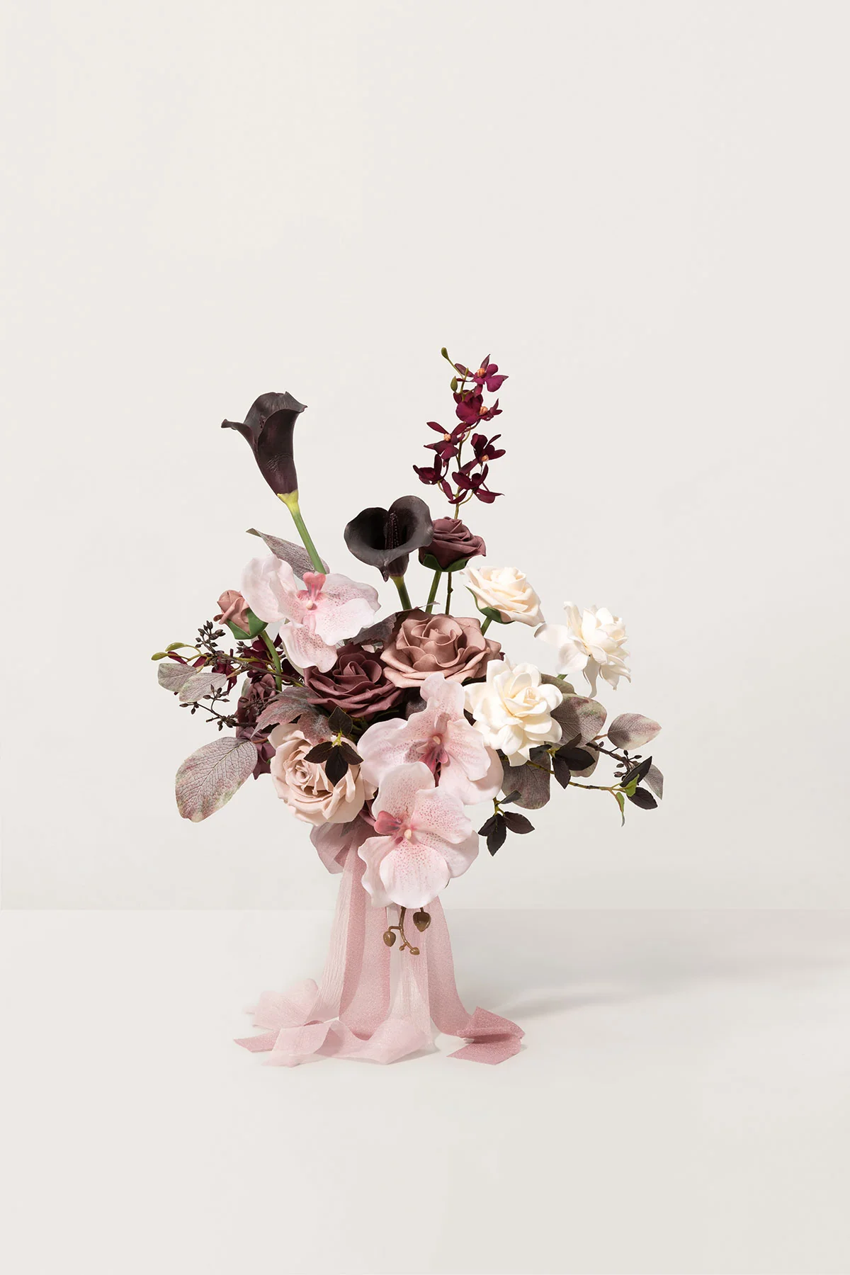 Small Free-Form Bridal Bouquet in Flowing Mauve Romance | Clearance