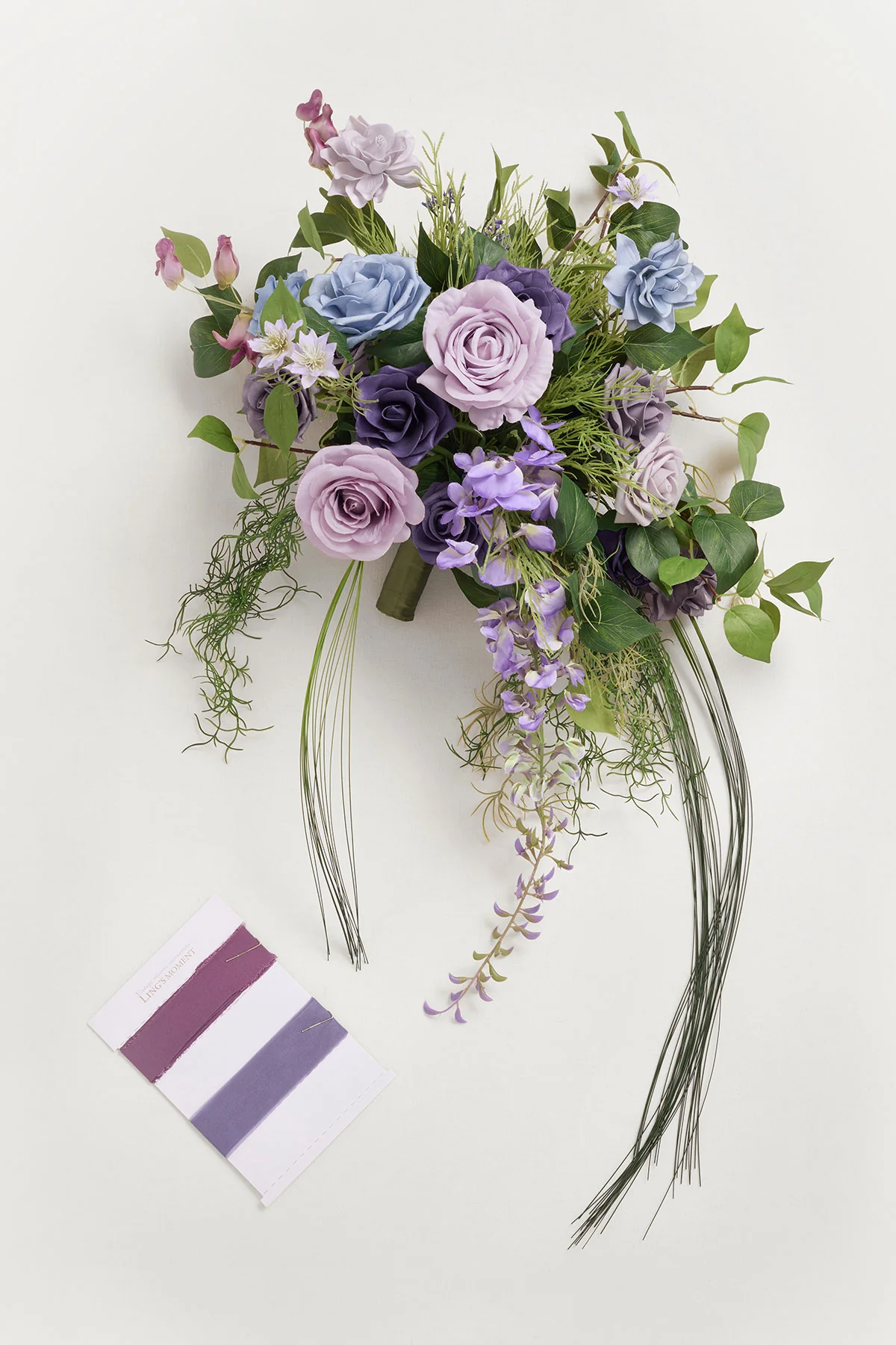Small Free-Form Bridal Bouquet in Ethereal Purple Dream - Image 7