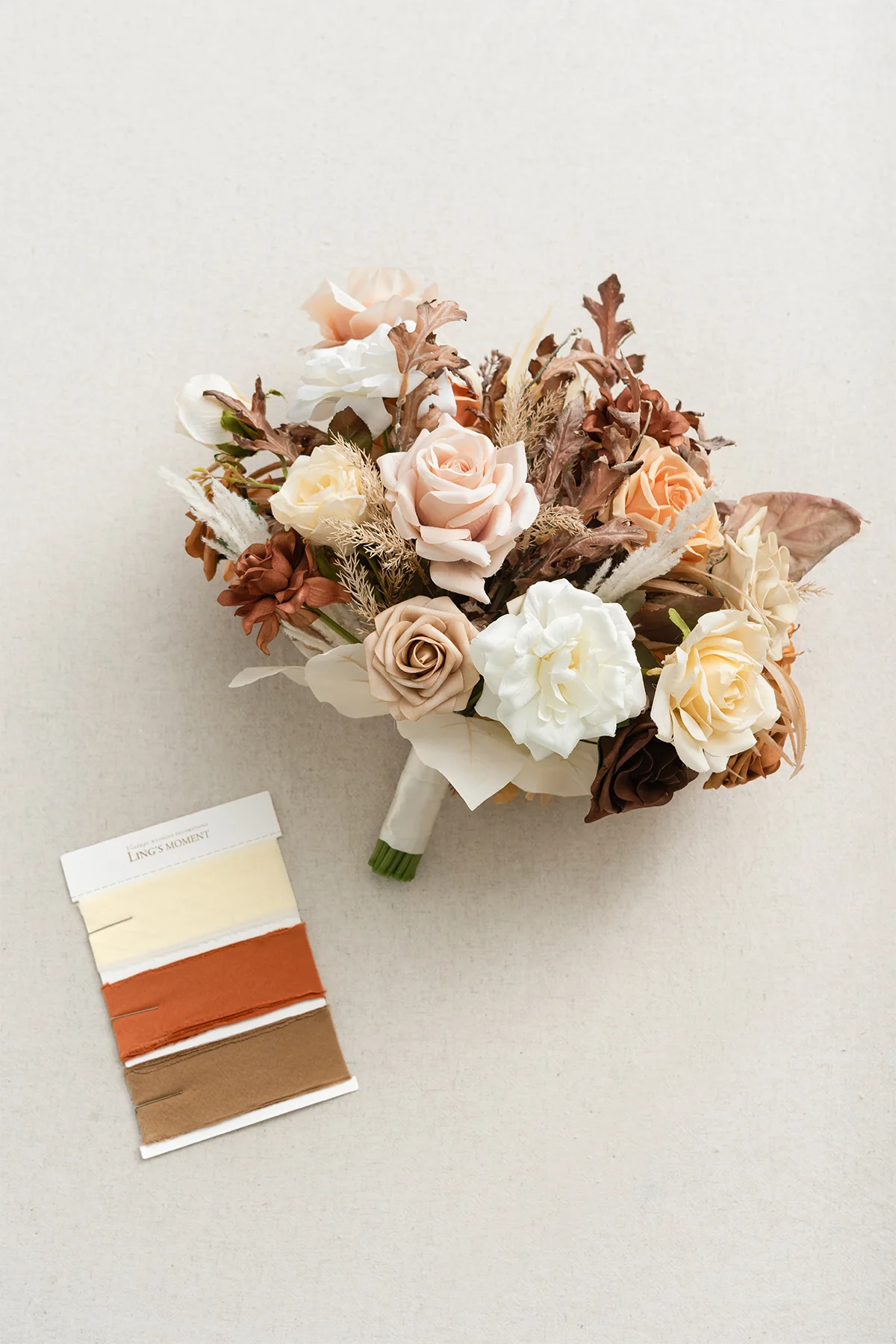 Small Free-Form Bridal Bouquet in Rust & Sepia | Clearance - Image 7