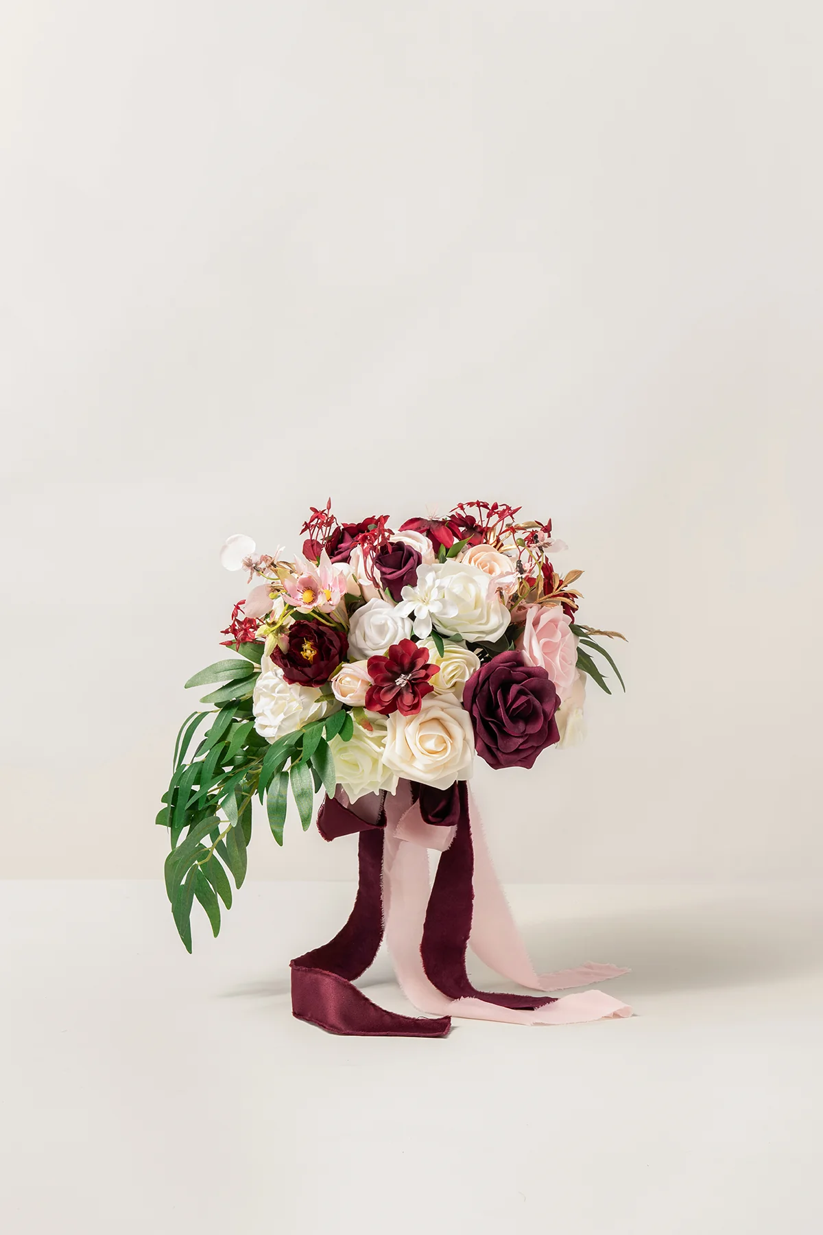 Small Cascade Bridal Bouquet in Romantic Marsala | Clearance