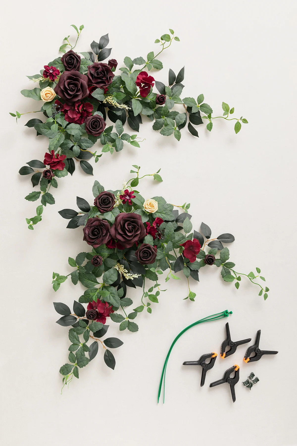 Sweetheart Table Floral Swags in Bordeaux Red & Wine - Image 7