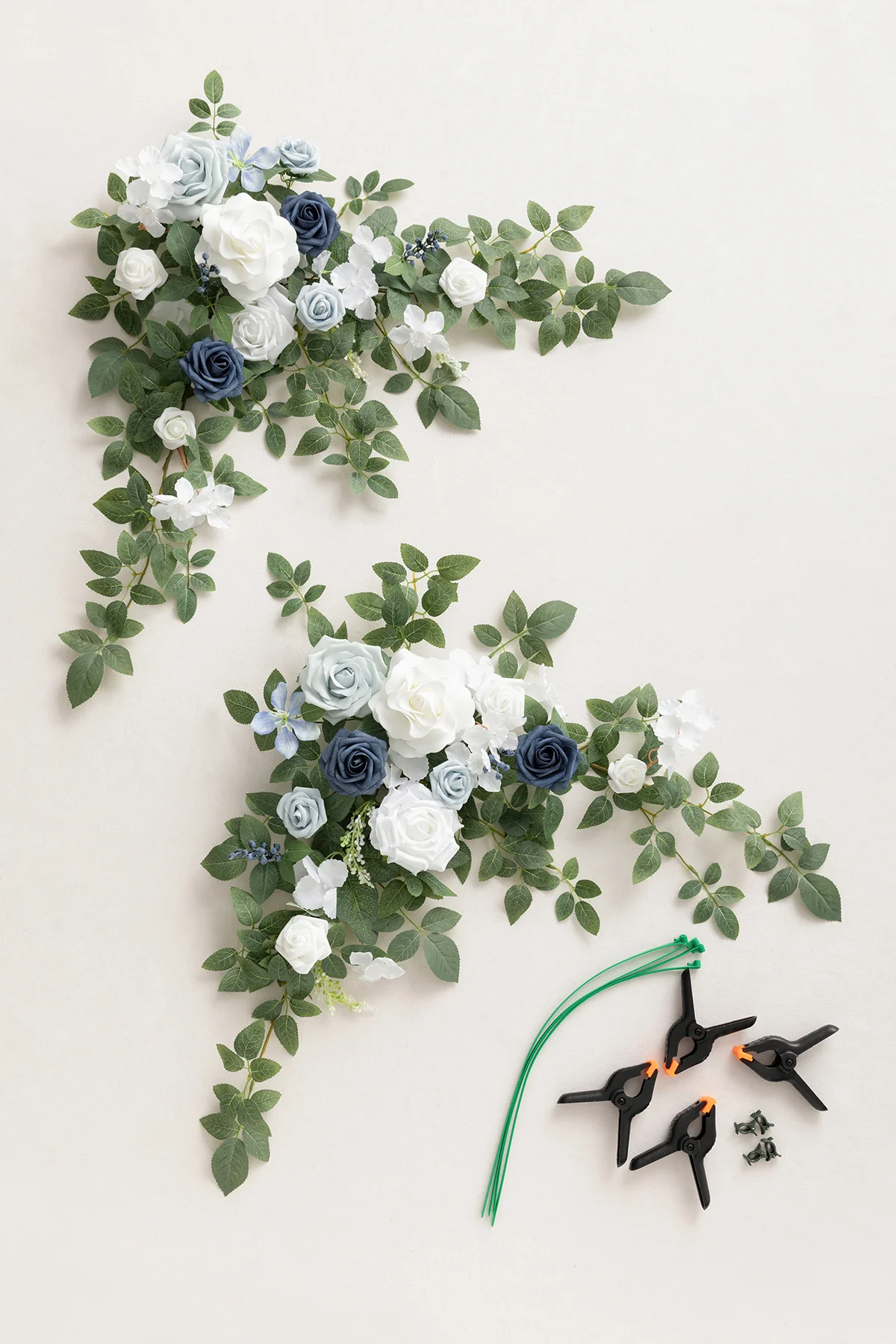 Sweetheart Table Floral Swags in Dusty Blue & Navy | Clearance - Image 5
