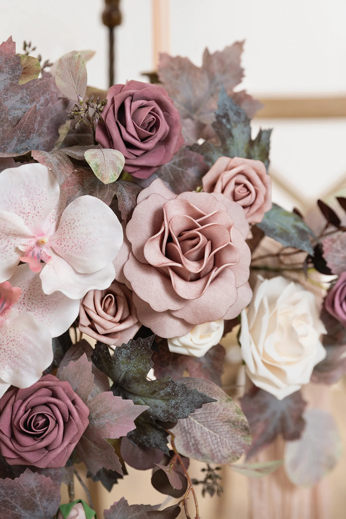 Sweetheart Table Floral Swags in Flowing Mauve Romance - Image 3